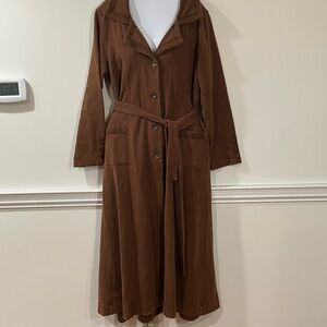 Cabi Brown Long Trench Coat L